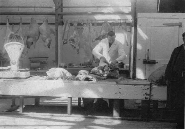 Upper Market Butcher Reg Evans 1950's